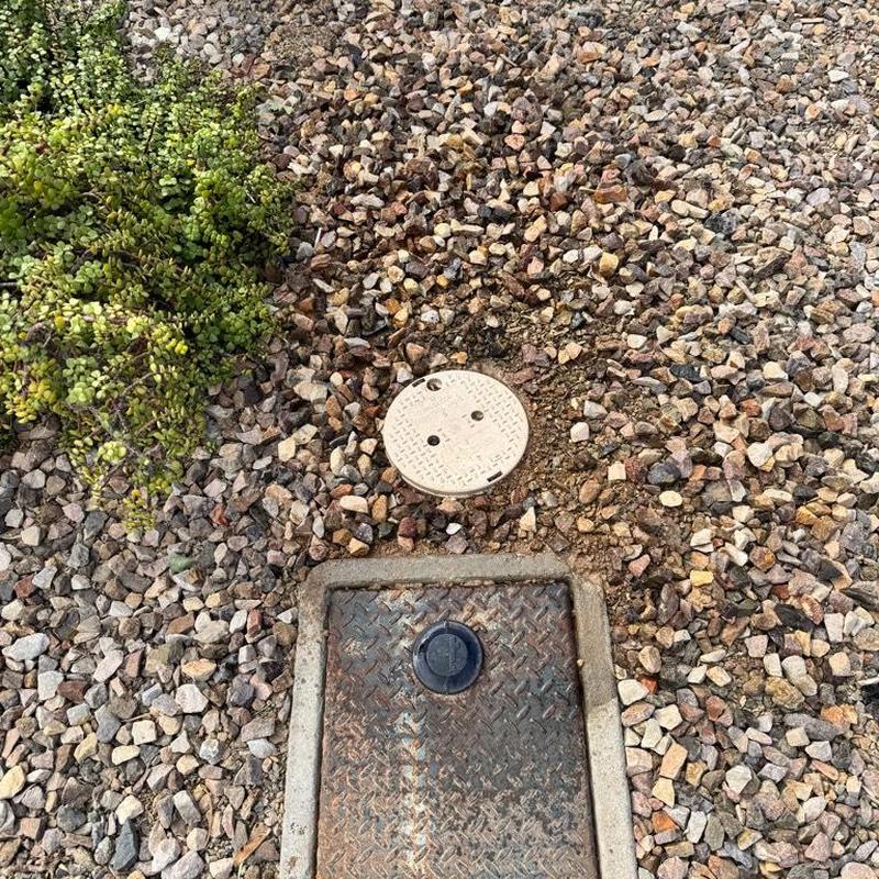 PRV underground installation near irrigation box