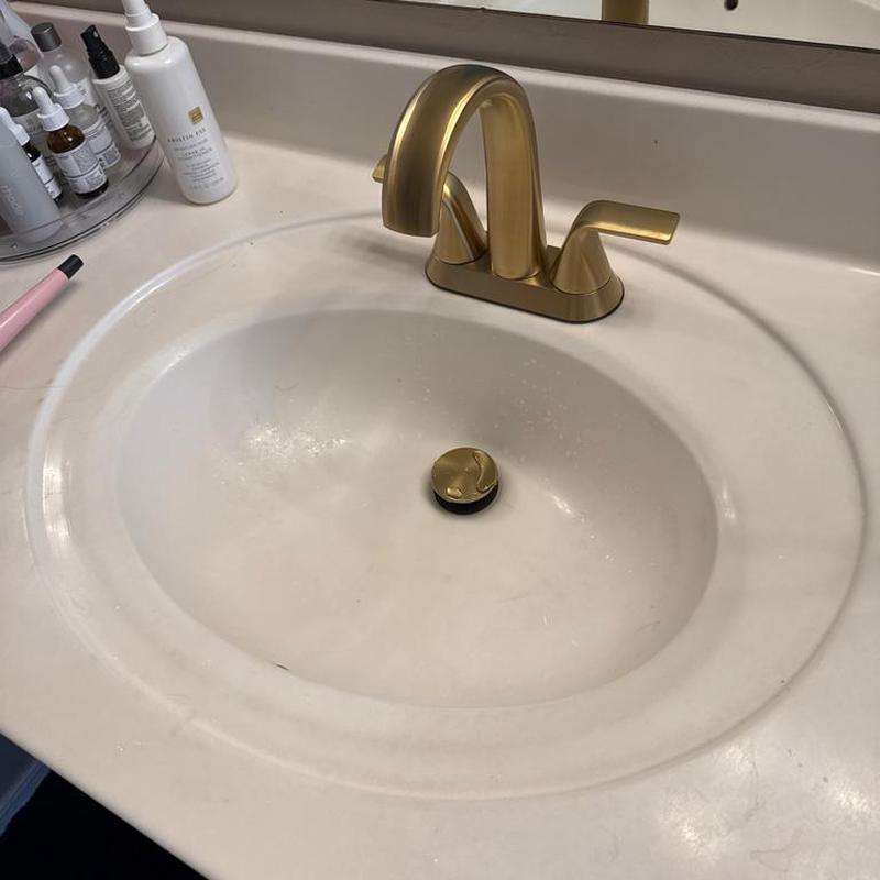 Bathroom sink faucet and pop-up drain installation