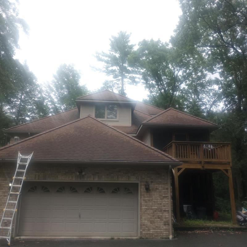 Asphalt shingle roof with inspection ladder in Stroudsburg