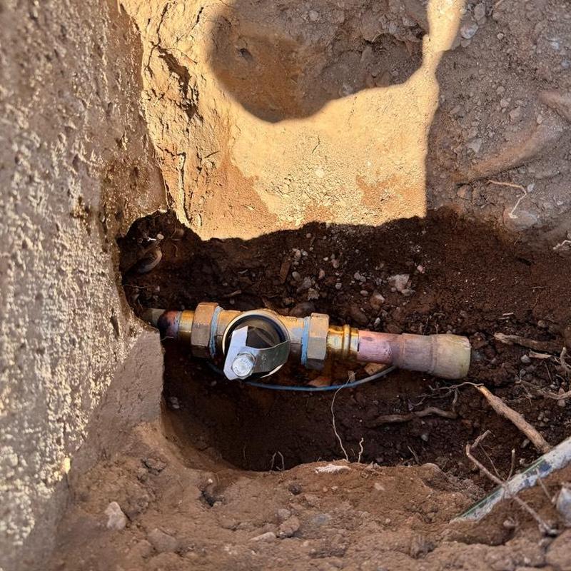 Pressure reducing valve installation on water line