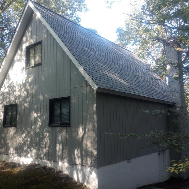 Asphalt shingle roof inspection on residential home