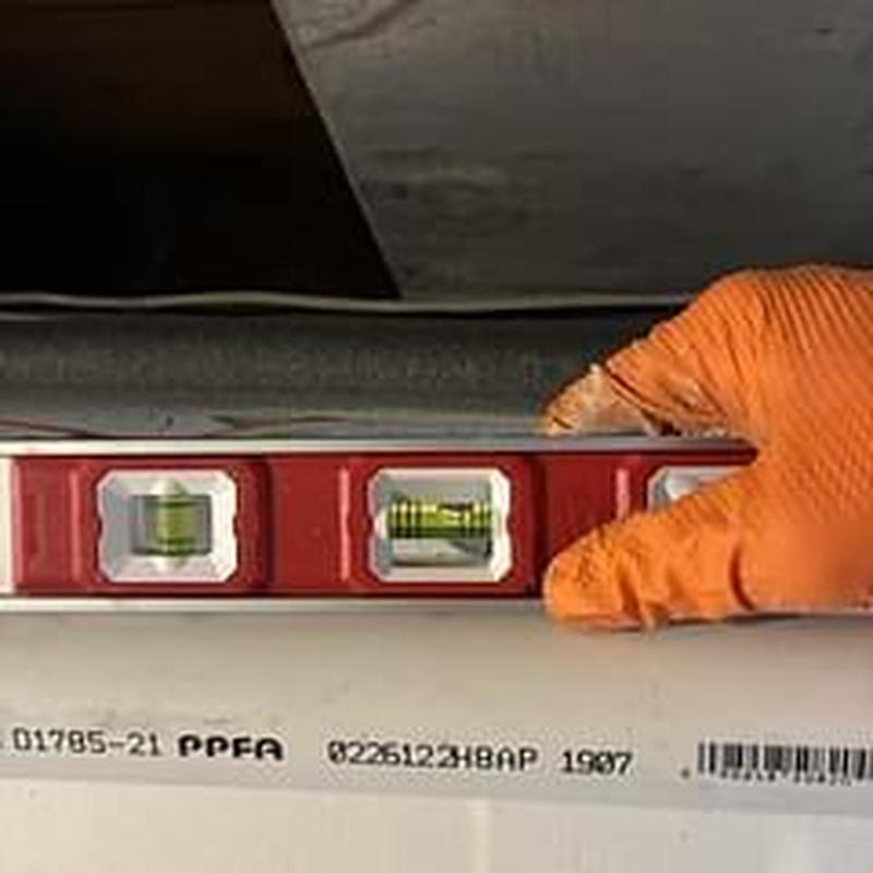 Zoller M63 sump pump level check with gloves