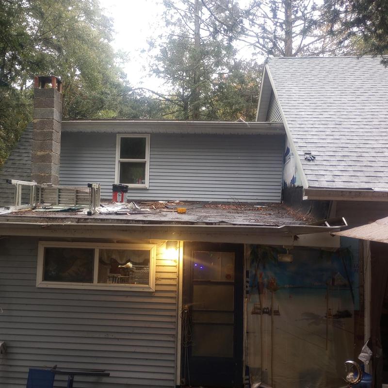 Flat roof inspection on residential home in Blakeslee PA