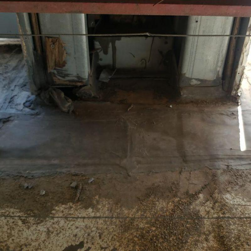Flat roof interior damage with visible decay and dirt Flat roof interior damage with visible decay and dirt
