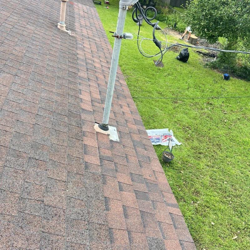 Roof shingles with new underlayment along roof edge