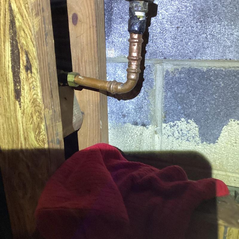 Pressure reducing valve with copper water pipe and fittings