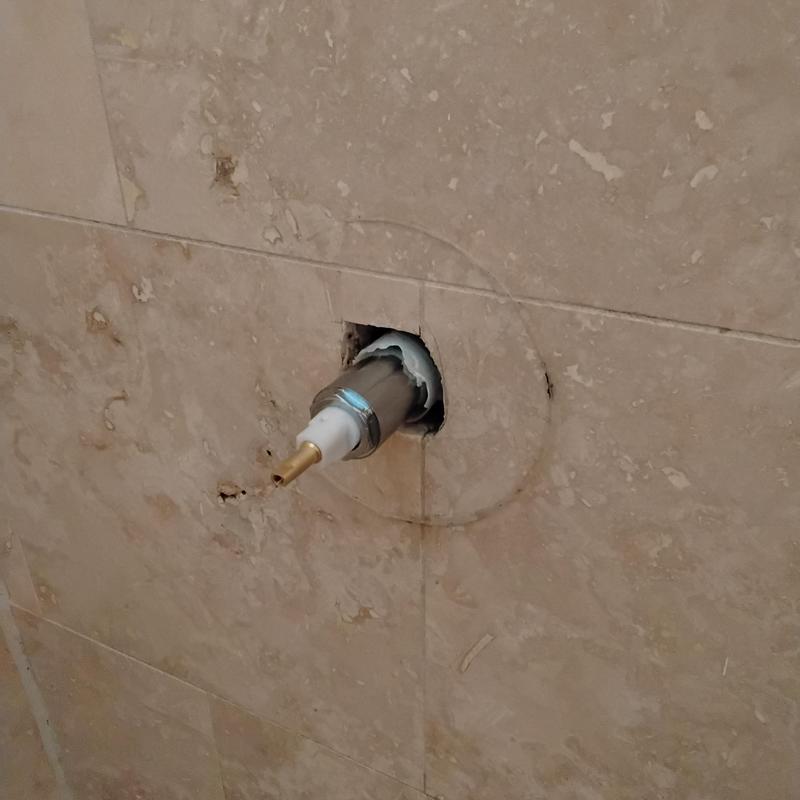 Mix It shower cartridge installed in wall tile