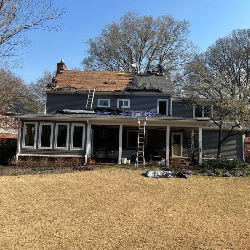 Owens Corning Oakridge shingle roof replacement in progress