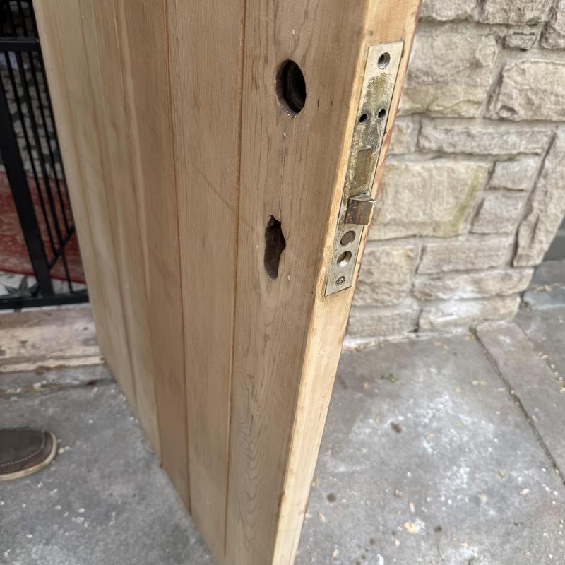 1930s wooden door lock mortise and latch area