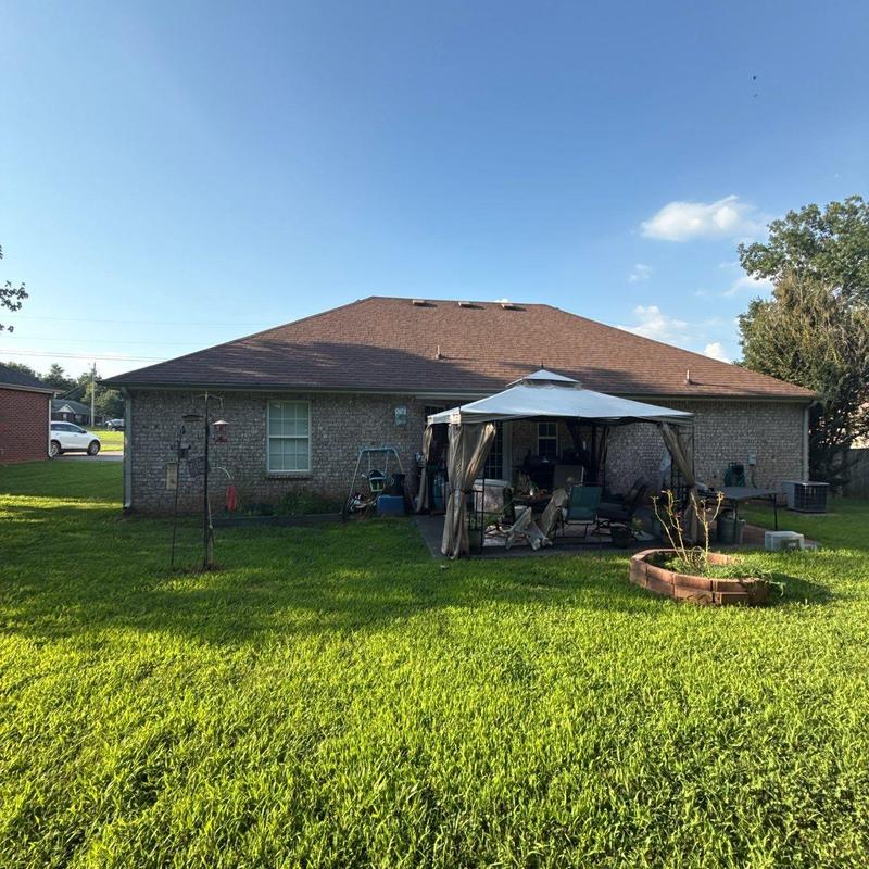 Architectural shingle roof with hail damage inspection