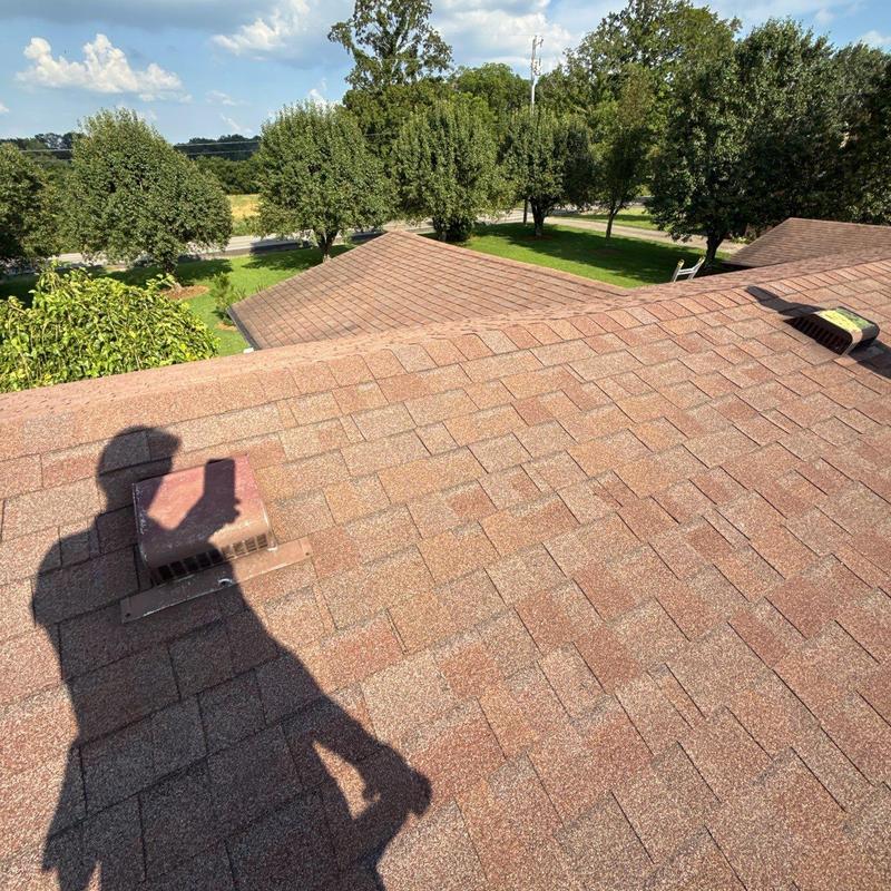 Roof shingles with granule loss and hail damage