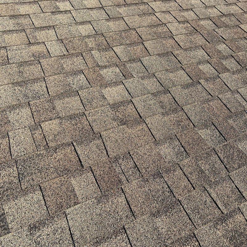 Owens Corning Oakridge asphalt roofing shingles close-up
