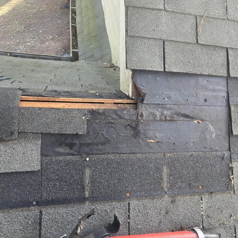 Roof shingles and ridge caps with exposed wood decking