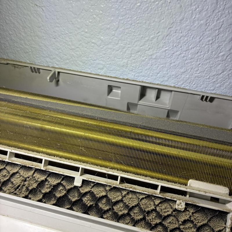 Mini split indoor unit evaporator coil and filter cleaning Mini split indoor unit evaporator coil and filter cleaning