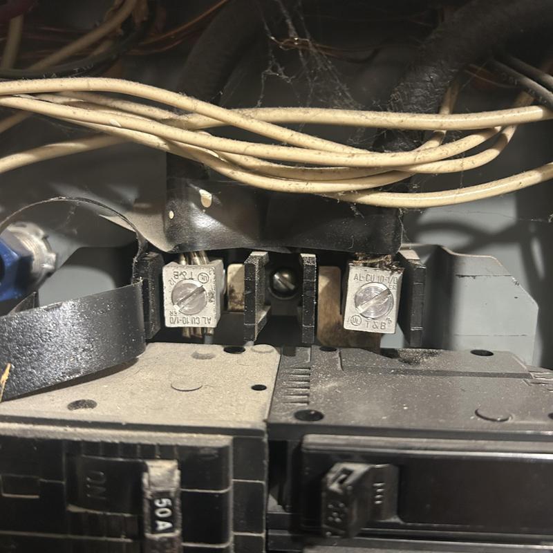 Electrical panel circuit breaker with wiring connections Electrical panel circuit breaker with wiring connections