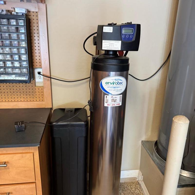 Green Fusion 1000 Water Softener with control valve installed