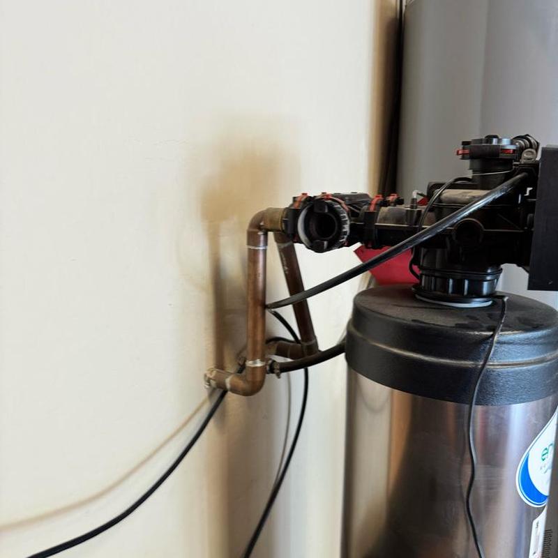 Green Fusion 1000 water softener with copper piping