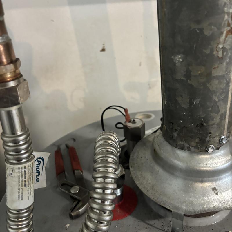 Water heater anode rods installation and valve reset