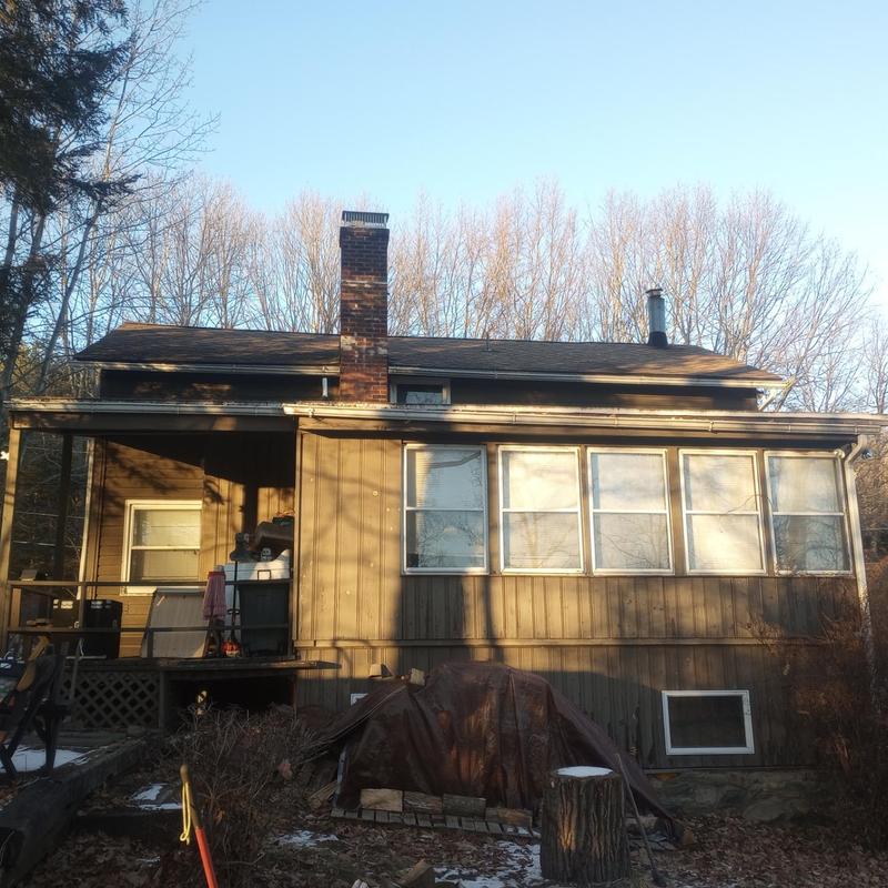 Asphalt shingle roof inspection on residential house