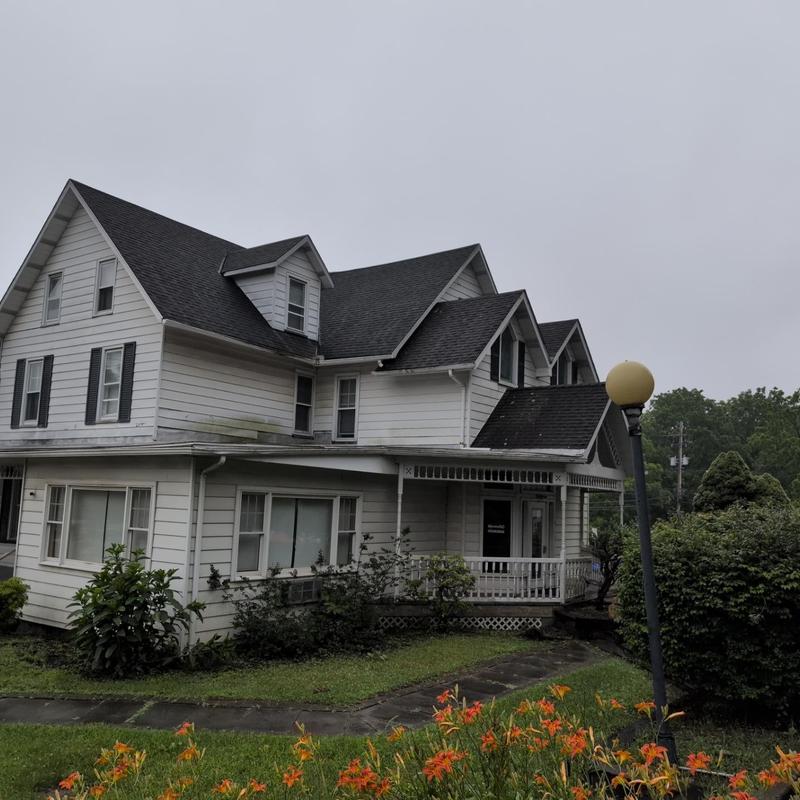 Asphalt shingle roof inspection on residential house