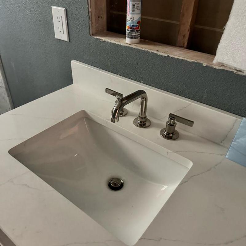 Kohler widespread bathroom faucet with sink installation
