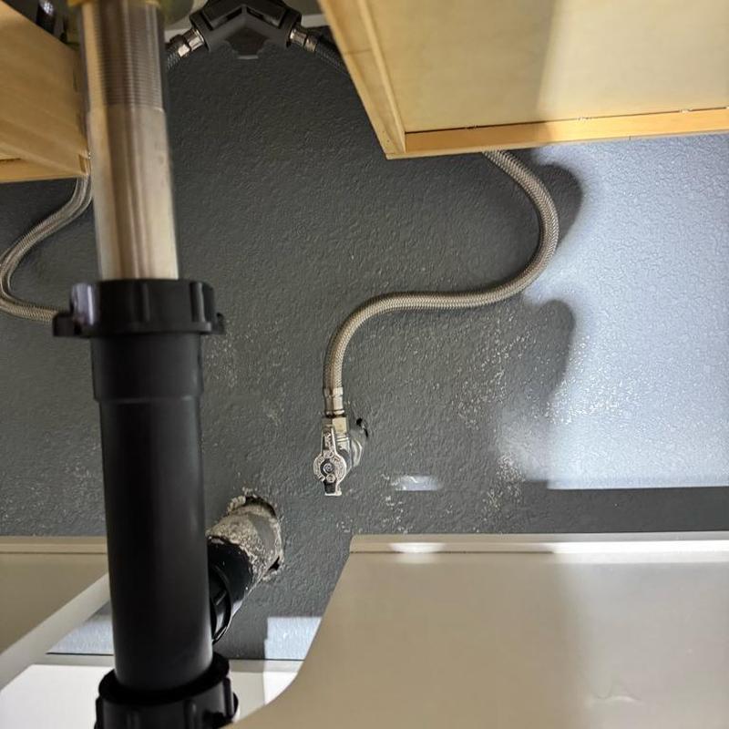 Kohler widespread faucet supply lines under vanity