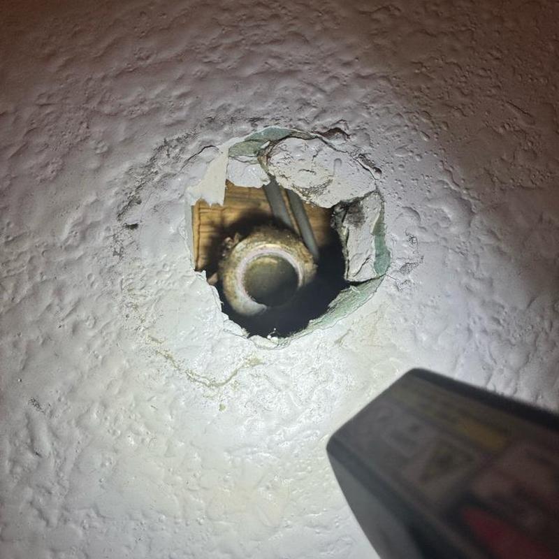 Shower arm drop ear 90 inside wall plumbing access hole