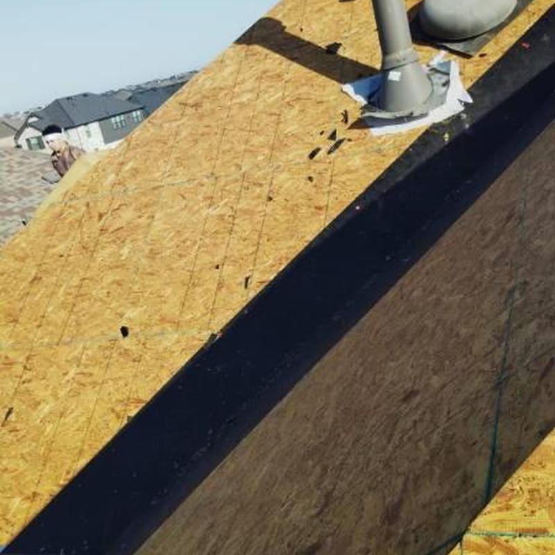 Roof decking with vent pipe flashing installation