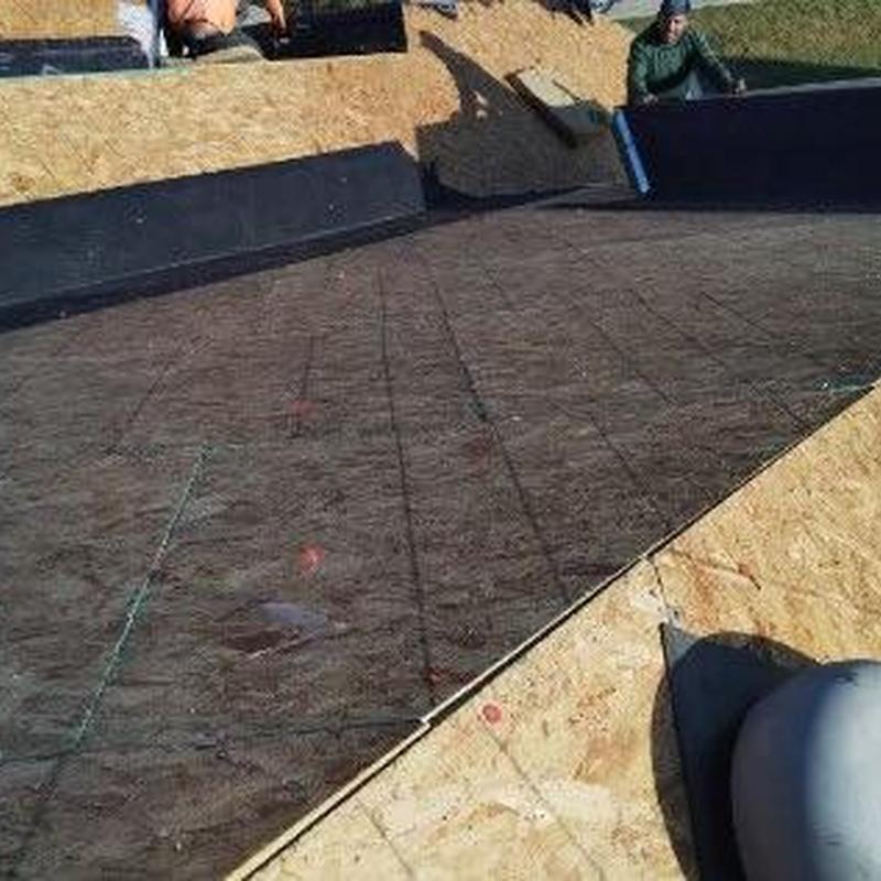 Roof decking with underlayment installation in Northlake, TX