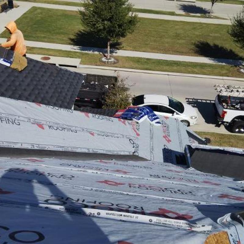 Synthetic roofing underlayment installation over roof deck