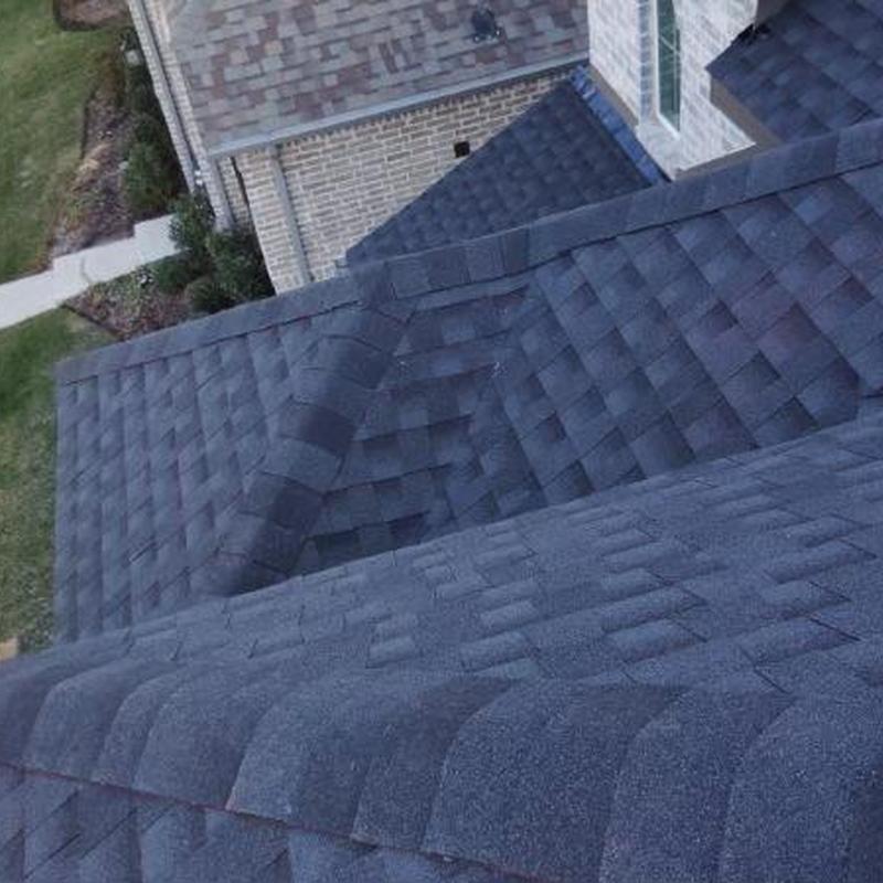 Asphalt shingle roof with ridge vents, Northlake TX