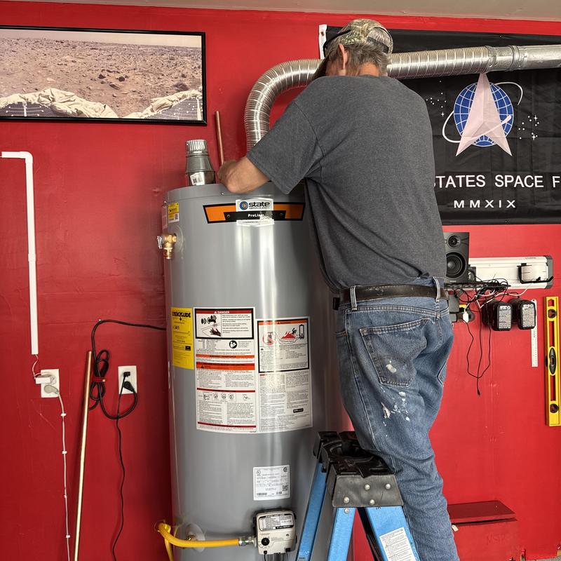 State Pro Line 75-gallon commercial gas water heater installation