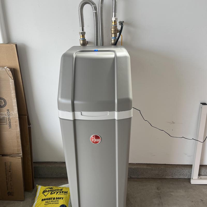 Rheem RHS 42 water softener installed on loop