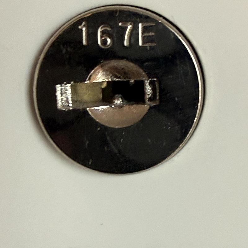 Reception desk lock cylinder with code 167E