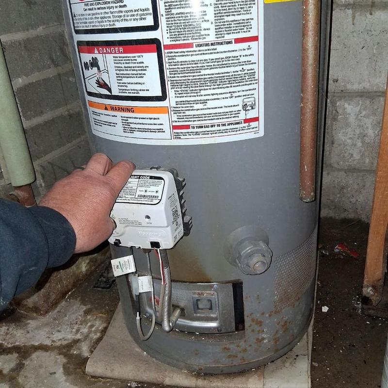 40-gal water heater gas valve and T&P reading