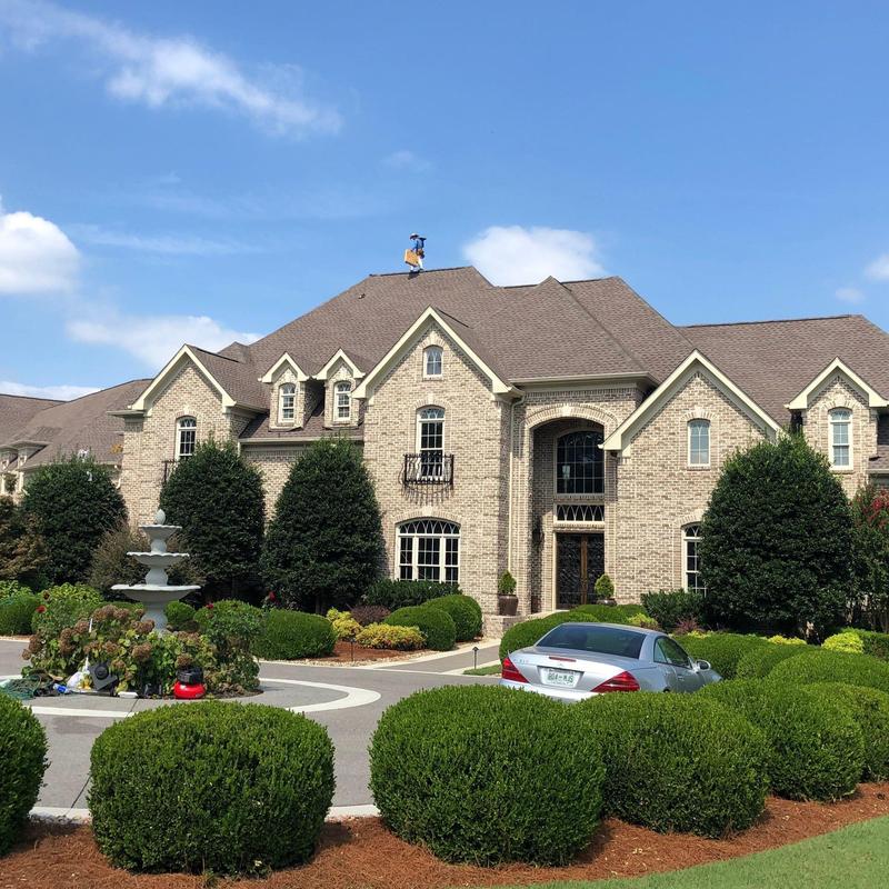 Asphalt shingle roof with hail damage in Brentwood, TN
