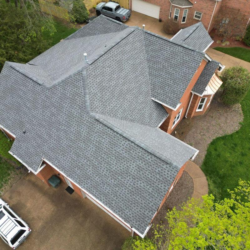 Roof shingles hail and wind damage inspection