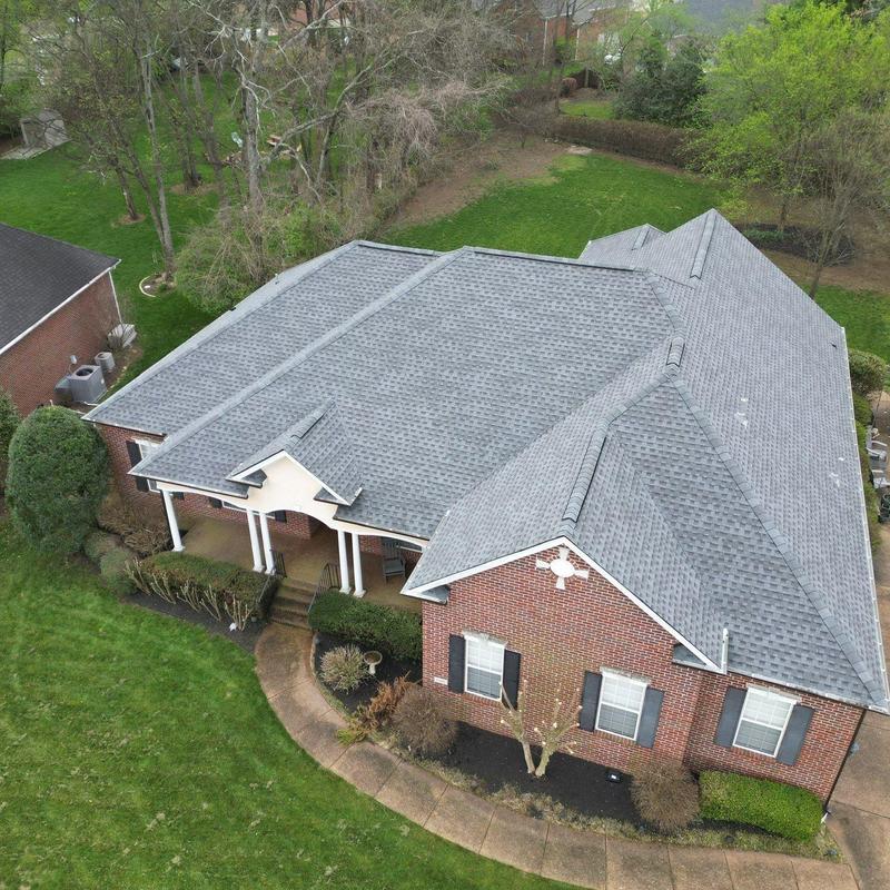 Roof shingles and flashing hail damage inspection in Brentwood