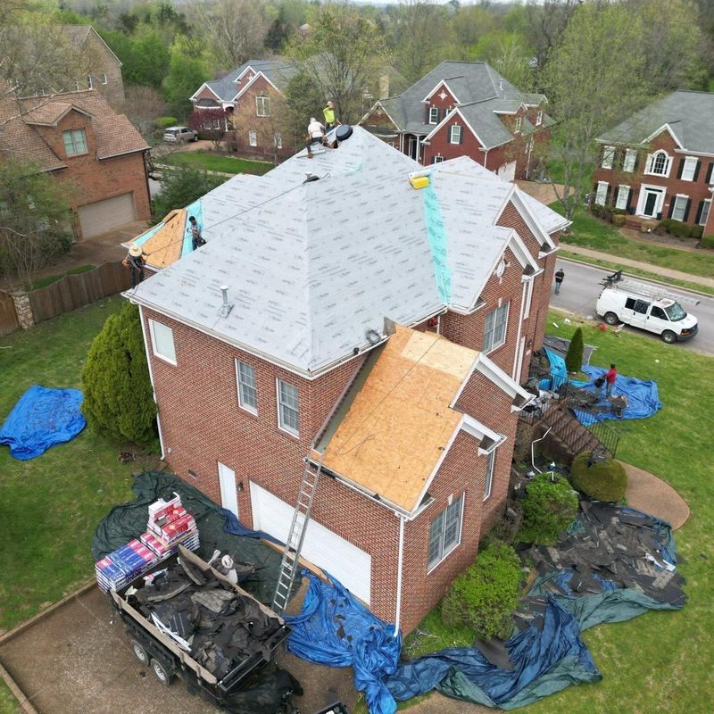 Roof decking replacement and underlayment installation