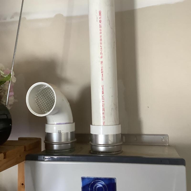 Navien tankless water heater vent pipes installation