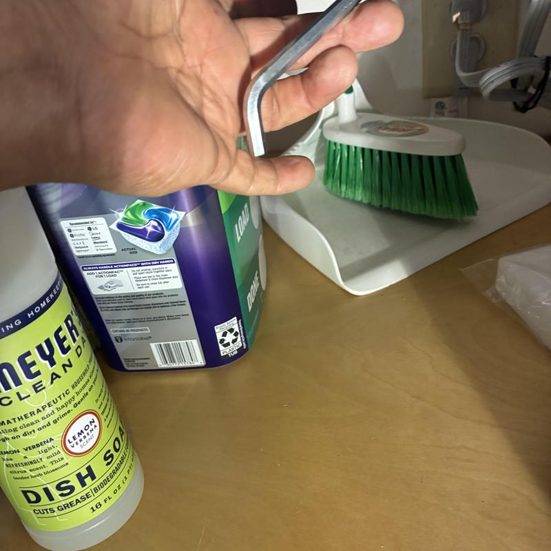 Garbage disposal jam cleared with Allen wrench