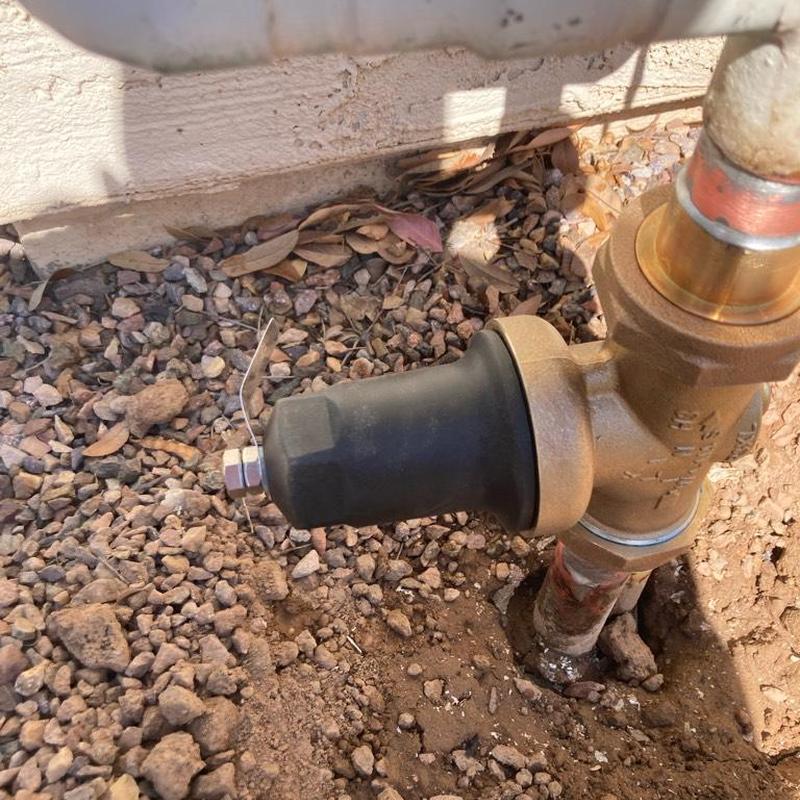Pressure reducing valve installed on outdoor main water line