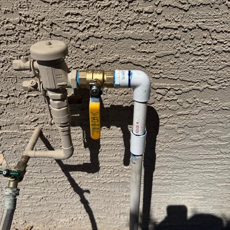 Vacuum breaker ball valve and PVC fittings replacement