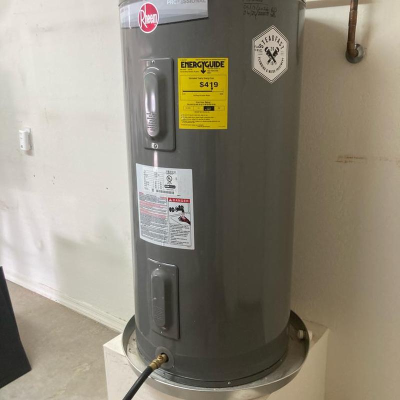 Electric 50-gallon water heater flushing in Queen Creek, AZ