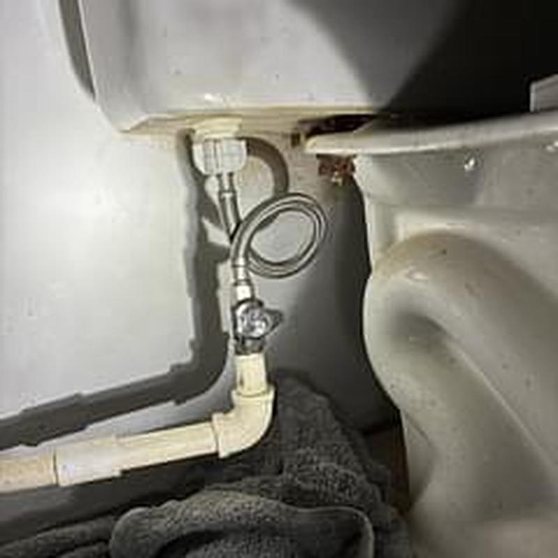 Toilet supply tube and shutoff valve installation