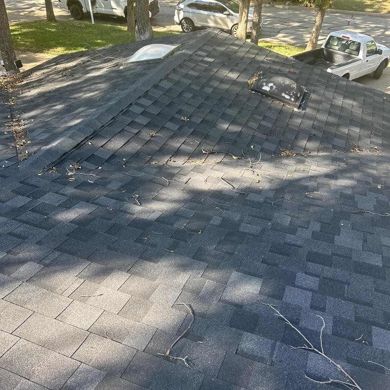 Asphalt shingle roof with skylight and vent inspection in Arlington