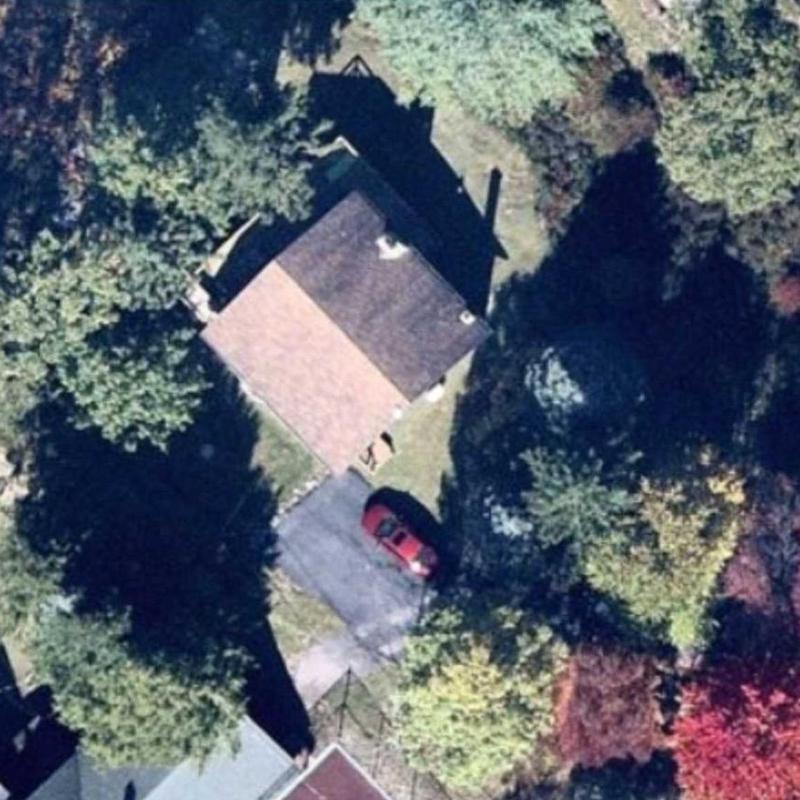 Roof shingles condition inspection on residential home