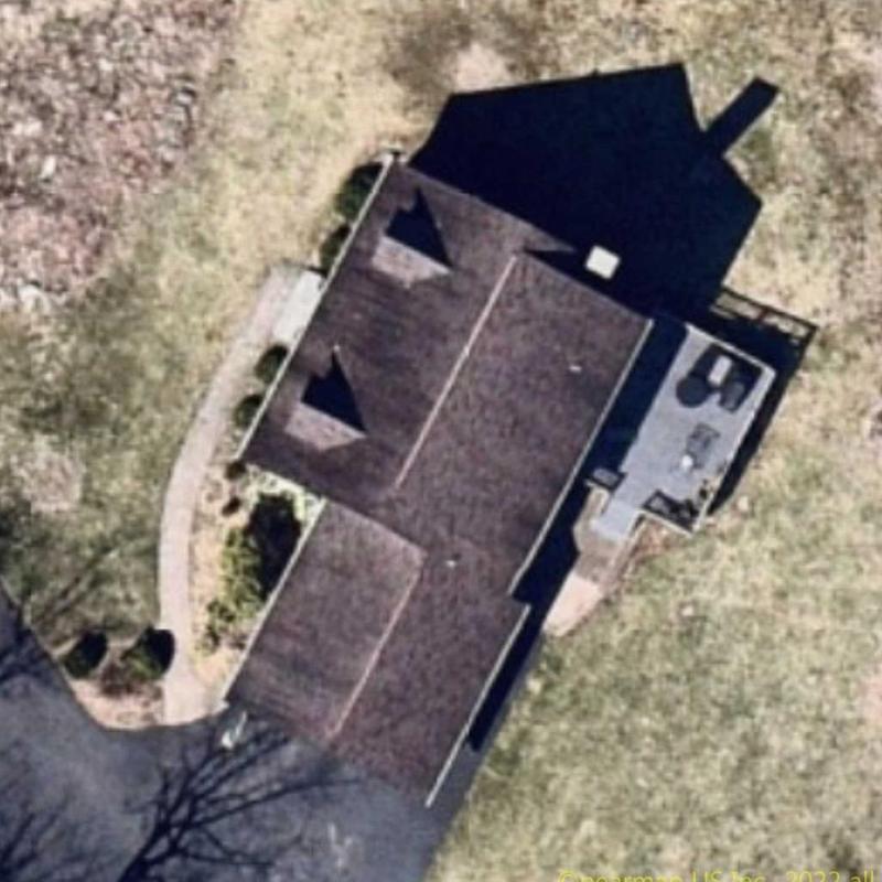 Asphalt shingle roof aerial inspection in East Stroudsburg
