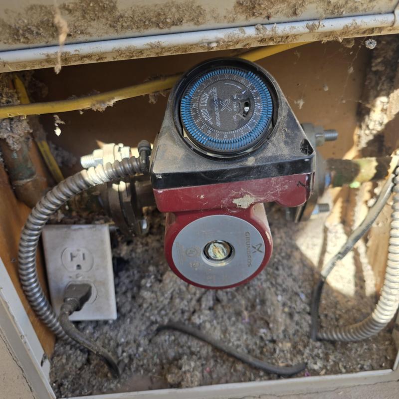 Recirculation pump timer adjustment for water heater