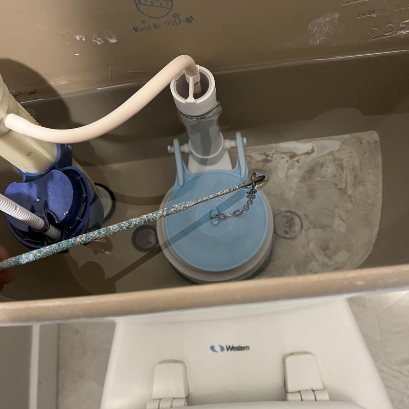 Toilet flush valve repair and rebuild inside tank